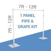 1-Panel Pipe and Drape Kit / Backdrop - 7-12 Feet Tall (Adjustable)