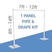 1-Panel Pipe and Drape Kit / Backdrop - 8-14 Feet Tall (Adjustable)