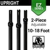 Black Anodized EZ Series - 2-Piece Adjustable Upright w/Slip-Lock (10ft-18ft)