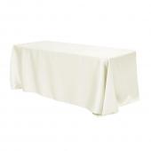 Sleek Satin Tablecloth 90"x132" Rectangular - Ivory