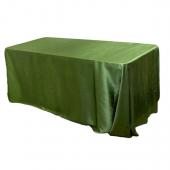Sleek Satin Tablecloth 90"x132" Rectangular - Willow Green