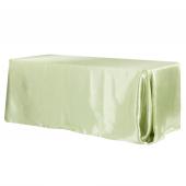 Sleek Satin Tablecloth 90"x132" Rectangular - Sage Green