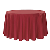 108" Round 200 GSM Polyester Tablecloth - Apple Red