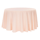 108" Round 200 GSM Polyester Tablecloth - Blush