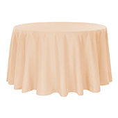 108" Round 200 GSM Polyester Tablecloth - Champagne