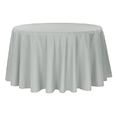 108" Round 200 GSM Polyester Tablecloth - Gray/Silver