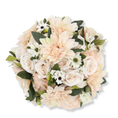 LUXE Rose & Dahlia Mixed Floral Table Centerpiece - 14 Inches