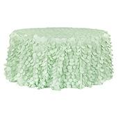 Large Petal Gatsby Circle - Round Tablecloth - 120" - Mint Green