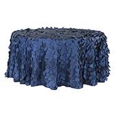 Large Petal Gatsby Circle - Round Tablecloth - 120" - Navy Blue