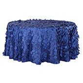 Large Petal Gatsby Circle - Round Tablecloth - 120" - Royal Blue