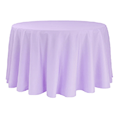 120" Round 200 GSM Polyester Tablecloth - Lavender