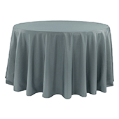 120" Round 200 GSM Polyester Tablecloth - Pewter