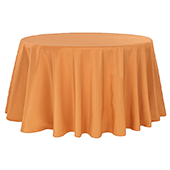 120" Round 200 GSM Polyester Tablecloth - Burnt Orange