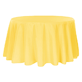 120" Round 200 GSM Polyester Tablecloth - Canary Yellow