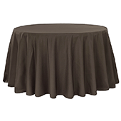 120" Round 200 GSM Polyester Tablecloth - Chocolate Brown