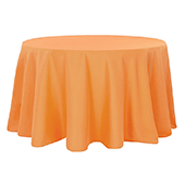 120" Round 200 GSM Polyester Tablecloth - Orange