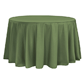 120" Round 200 GSM Polyester Tablecloth - Willow Green