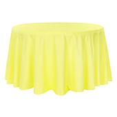 120" Round 200 GSM Polyester Tablecloth - Yellow