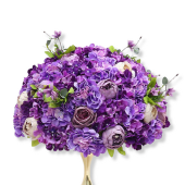 LUXE Lilac Rose Peony Hydrangea Mixed Table Centerpiece - 24 Inches
