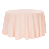 132" Round 200 GSM Polyester Tablecloth - Blush