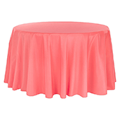 132" Round 200 GSM Polyester Tablecloth - Coral