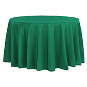132" Round 200 GSM Polyester Tablecloth - Emerald Green