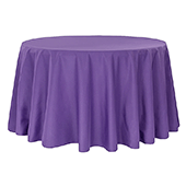 132" Round 200 GSM Polyester Tablecloth - Purple