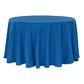 132" Round 200 GSM Polyester Tablecloth - Royal Blue