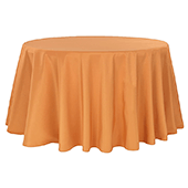 132" Round 200 GSM Polyester Tablecloth - Burnt Orange