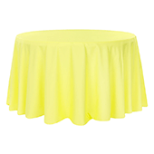 132" Round 200 GSM Polyester Tablecloth - Yellow