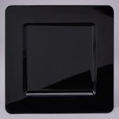 Decostar™ Square Plastic Charger Plate 13" - Black - 24 Pieces