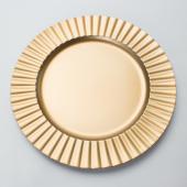 Decostar™ Plastic Charger Plate 13" - Matte Spray Finish - Gold - 24 Pieces