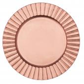 Decostar™ Plastic Charger Plate 13" - Matte Spray Finish - Rose Gold - 24 Pieces