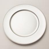 Decostar™ Plastic Charger Plate 13"- Matte Spray Finish - Silver - 24 Pieces