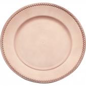 13" Plastic Charger Plate - A - 24 Pack - Rose Gold