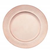13" Plastic Charger Plate - E - 24 Pack - Rose Gold