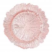 Plastic Reef Charger Plate 13" - Blush - 24 Pieces
