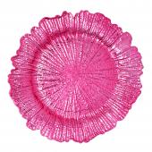 Plastic Reef Charger Plate 13" - Magenta - 24 Pieces