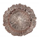 Decostar™ Plastic Reef Charger Plate 13" - Rose Gold - 24 Pieces