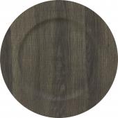 Faux Wood Plastic Charger Plate 13" - Stone - 24 Pieces