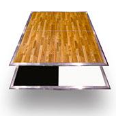 16ft by 16ft Premium Laminate Wood Dance Floor - Portable with Aluminum Side Paneling - Variety of Finishes