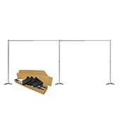 2-Panel Portable "Backdrop in a Box" w/ 8ft Break Apart Uprights & Cross Style Bases