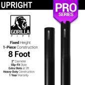 Black Anodized Pro Series - 8ft Fixed 2" Upright