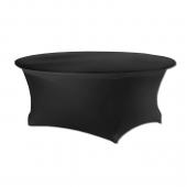 210 GSM Better Quality/Best Value 72" Round Spandex Table Cover - Black