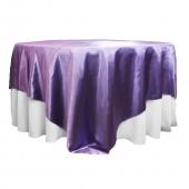 Sleek Satin Tablecloths 90" Square - Victorian Lilac/Wisteria