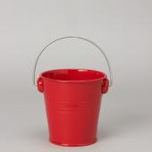 Decostar™ "Metal Pail Bucket 4¼"" - 24 Pieces - Red