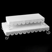 Decostar™ Rectangle Eyelet Stands Set of 2 - White