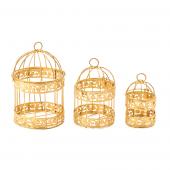 Decostar™ Metal Bird Cage - Sets of 3 - Gold