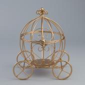 Decostar™ Metal Pumpkin Carriage - Gold