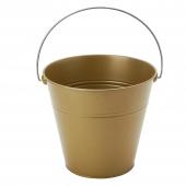 Decostar™ Tin Metal Pail Bucket - 6 Pieces - Gold